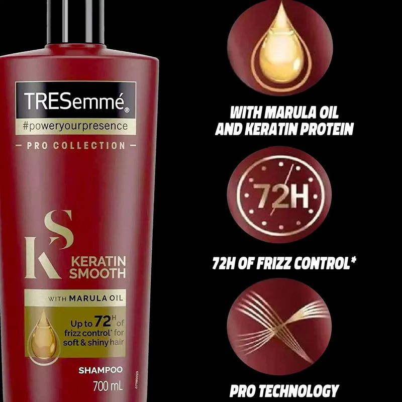 شامپو تقویت کننده و ترمیم کننده مو ترزمی مدل  KERATIN SMOOTH حجم 700 میلی لیتر - تصویر 3