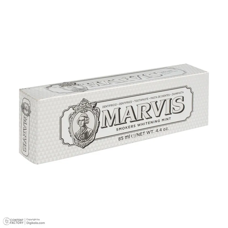 خمیر دندان سفید کننده مارویس مدل Smokers Whitening Mint حجم 85 میلی لیتر - تصویر 6