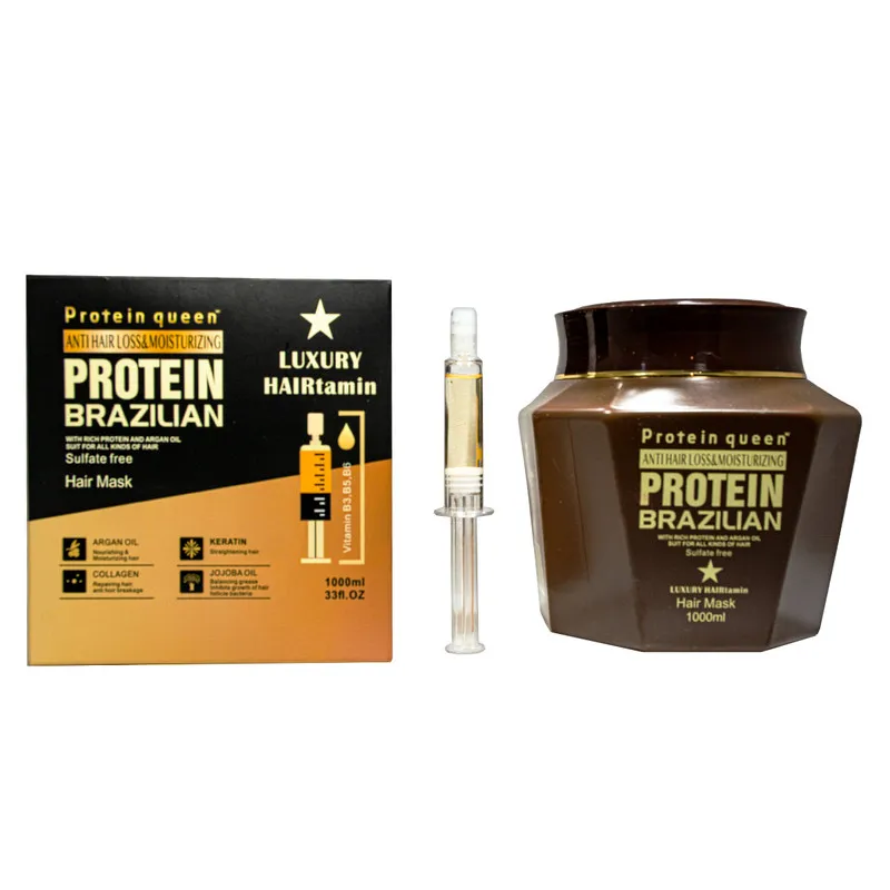 ماسک مو پروتئین کوئین مدل luxury hairtamin حجم 1000 میلی لیتر - تصویر 2