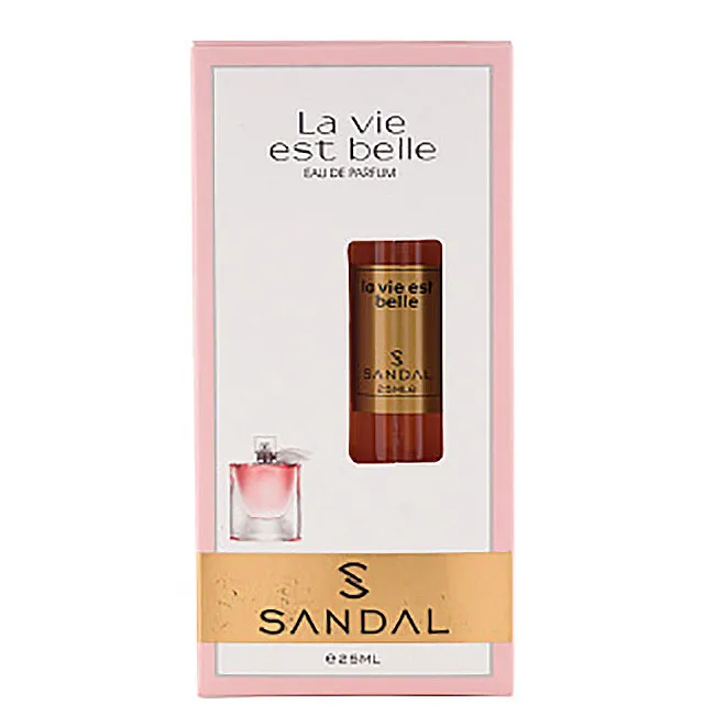 عطر جیبی زنانه صندل مدل La Vie est belle حجم 25 میلی لیتر - تصویر 2