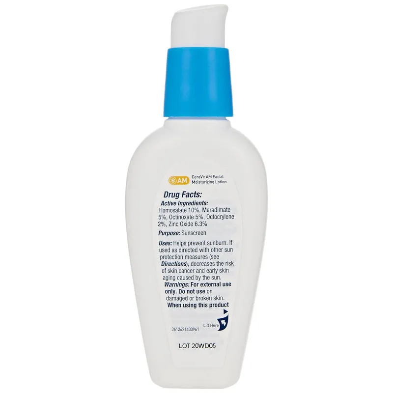 لوسیون ضد آفتاب بی رنگ سراوی SPF 50 مدل AM مناسب پوستهای معمولی حجم 60 میلیلیتر - تصویر 2