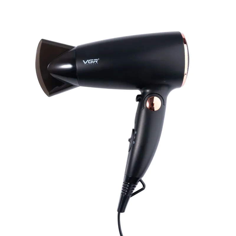 سشوار مسافرتی 1600 وات وی جی ار مدل V-439، موتور DC، وزن 300 گرم، المنت فلز، دارای سری متمرکز‌کننده باریک با ویژگی حجم‌دهندگی، با قابلیت باد سرد - تصویر 2