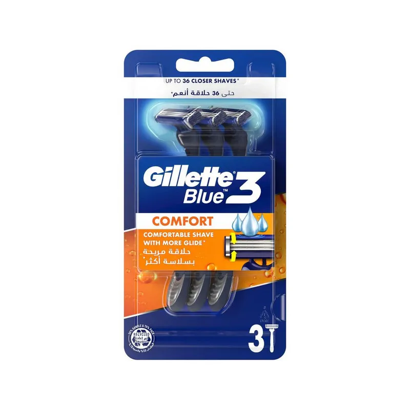 خود تراش ژیلت مدل  Blue3 Comfort New بسته 3 عددی - تصویر 2