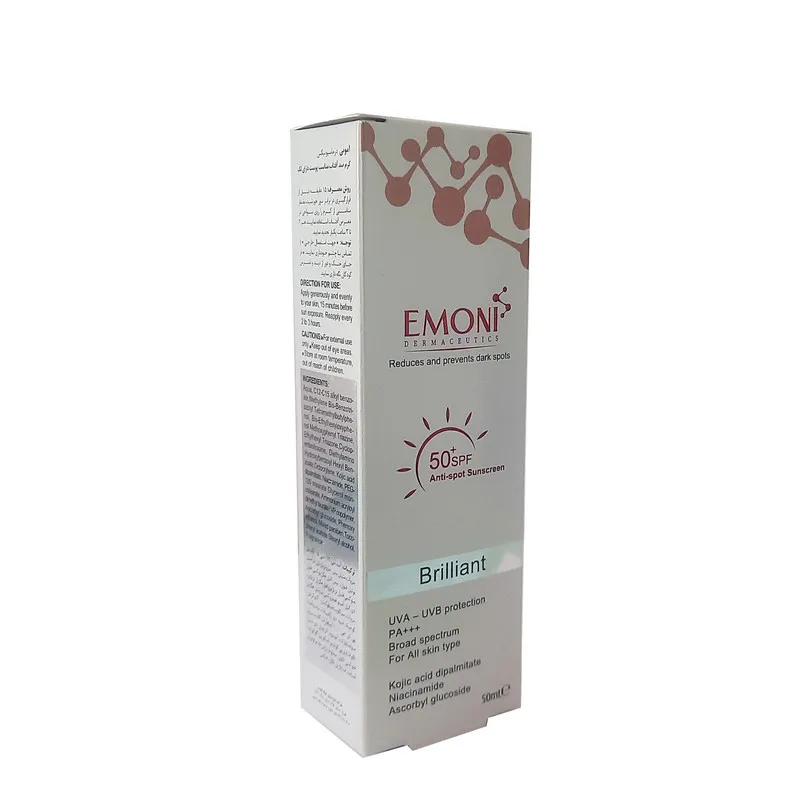 کرم ضد آفتاب بدون رنگ امونی SPF 50 مدل Antispot مناسب برای انواع پوست حجم 50 میلی لیتر - تصویر 2