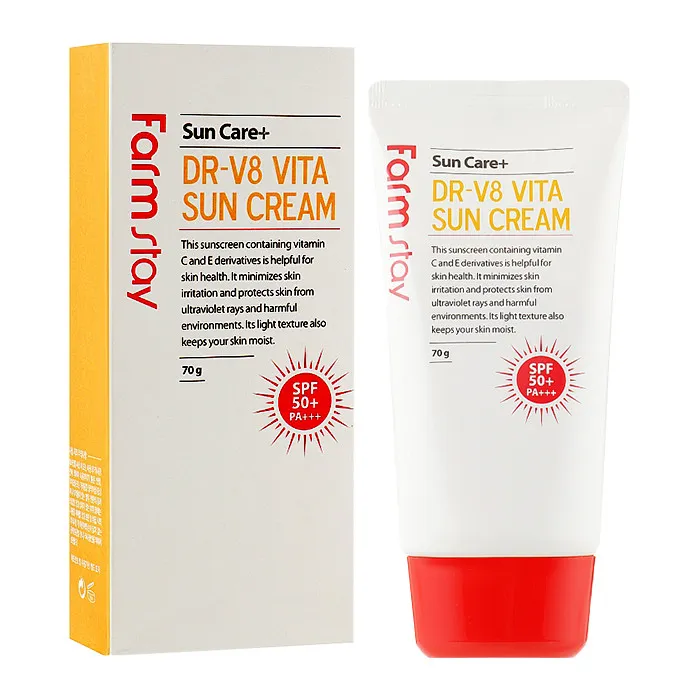 کرم ضد آفتاب بدون رنگ فارم استی SPF 50 مدل DR V8 VITA ‌ مناسب انواع پوست حجم 70 میلی‌لیتر - تصویر 2