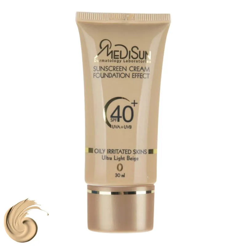کرم پودر مدیسان سری Oily/Irritated Skin مدل Foundation Effect No 0 حجم 30 میلی لیتر