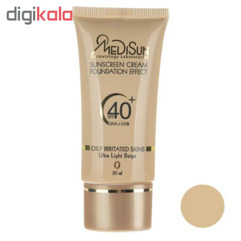کرم پودر مدیسان سری Oily/Irritated Skin مدل Foundation Effect No 0 حجم 30 میلی لیتر - تصویر 4