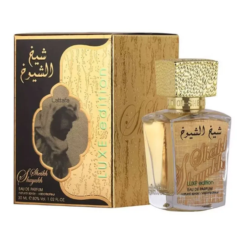 ادو پرفیوم مردانه لطافه مدل شیخ الشیوخ لوکس ادیشن با رایحه شیرین حجم 100 میلی لیتر
