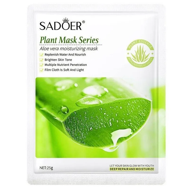 ماسک صورت سادور مدل Plant بسته 5 عددی آبرسان، مرطوبکننده، نرمکننده، مغذی، ترمیمکننده، ضد چروک و ضد جوش با عصاره هویج، کلم بروکلی، گل رز، توت فرنگی و آلوئه ورا مناسب انواع پوست - تصویر 2