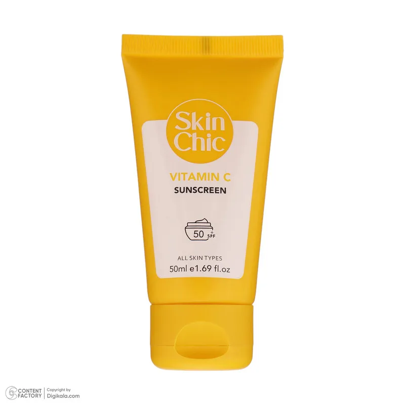 کرم ضد آفتاب بیرنگ صورت اسکین شیک SPF 50 مدل Vitamin c مناسب برای انواع پوست حجم 50 میلیلیتر - تصویر 2