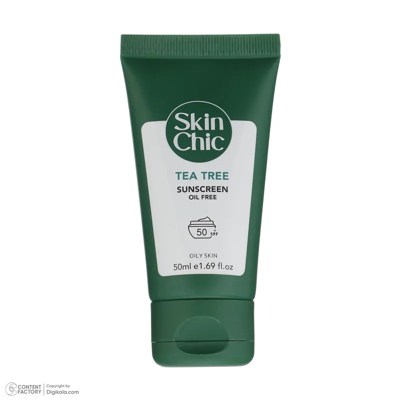 کرم ضد آفتاب بیرنگ صورت اسکین شیک SPF 50 مدل TEA TREE مناسب برای چرب حجم 50 میلیلیتر - تصویر 2