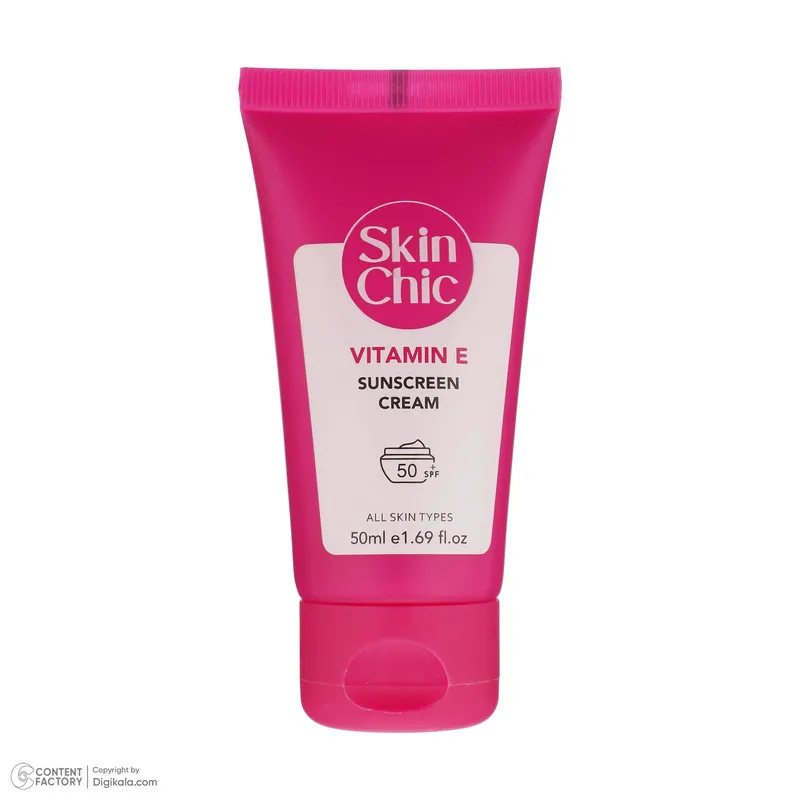 کرم ضد آفتاب بیرنگ صورت اسکین شیک SPF 50 مدل Vitamin E مناسب برای انواع پوست حجم 50 میلیلیتر - تصویر 2