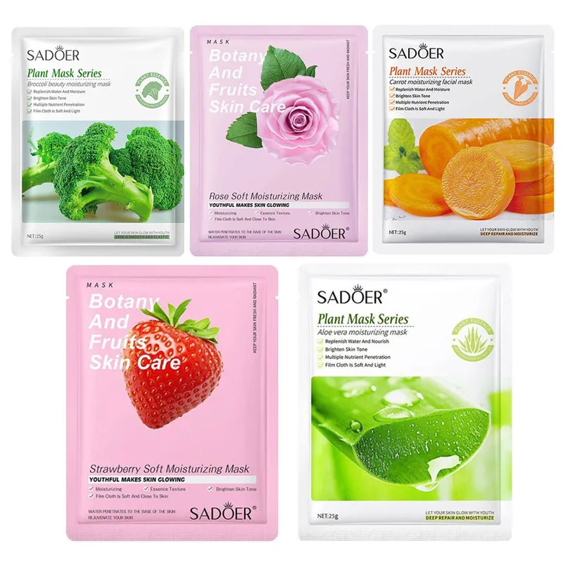 ماسک صورت و بدن سادور مدل Plant بسته 10 عددی آبرسان، مرطوبکننده، نرمکننده، ضد پیری، روشنکننده و ترمیمکننده مناسب انواع پوست با عصارههای گیاهی متنوع - تصویر 3