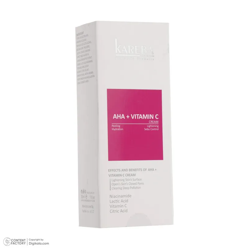 کرم مرطوب کننده کاربا مدل AHA + VITAMIN C حجم 30 میلی لیتر - تصویر 5