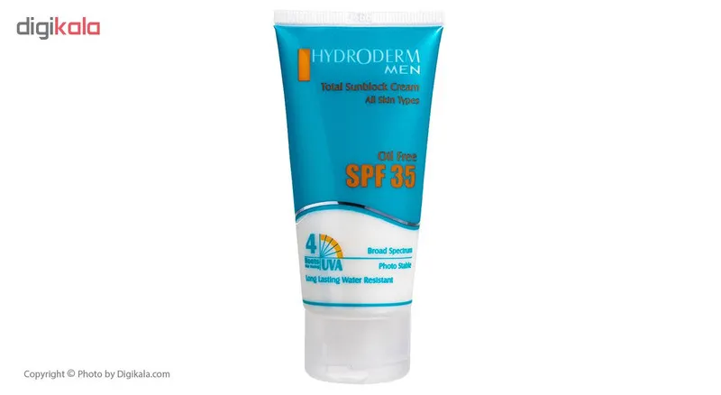 کرم ضد آفتاب فاقد چربی هیدرودرم مدل Men SPF35 وزن 50 گرم - تصویر 3