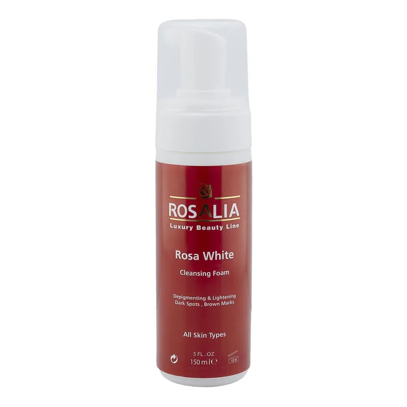 فوم پاک‌کننده و روشن‌کننده پوست رزالیا مدل Rosa White حجم 150 میلی‌لیتر - تصویر 2