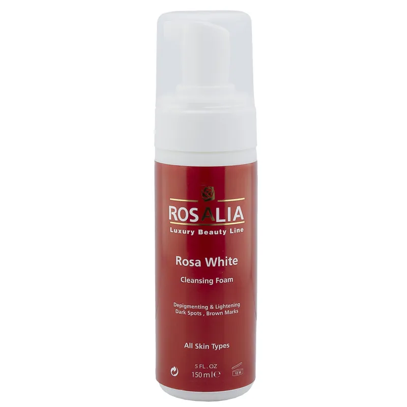 فوم پاک‌کننده و روشن‌کننده پوست رزالیا مدل Rosa White حجم 150 میلی‌لیتر - تصویر 3