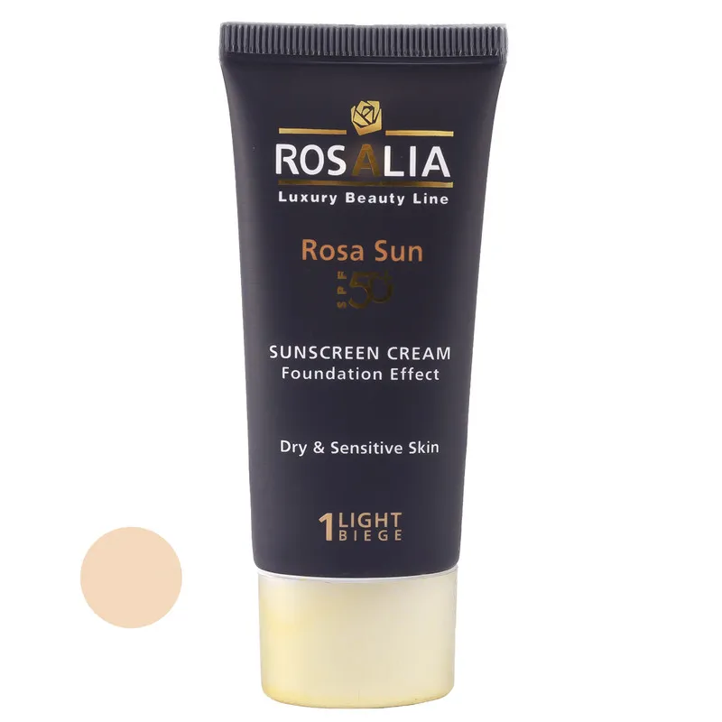 کرم ضدآفتاب رنگی رزالیا SPF50 مدل Dry and Sensitive Skin، مناسب پوست‌های خشک و حساس، حجم 40 میلی‌لیتر - تصویر 2