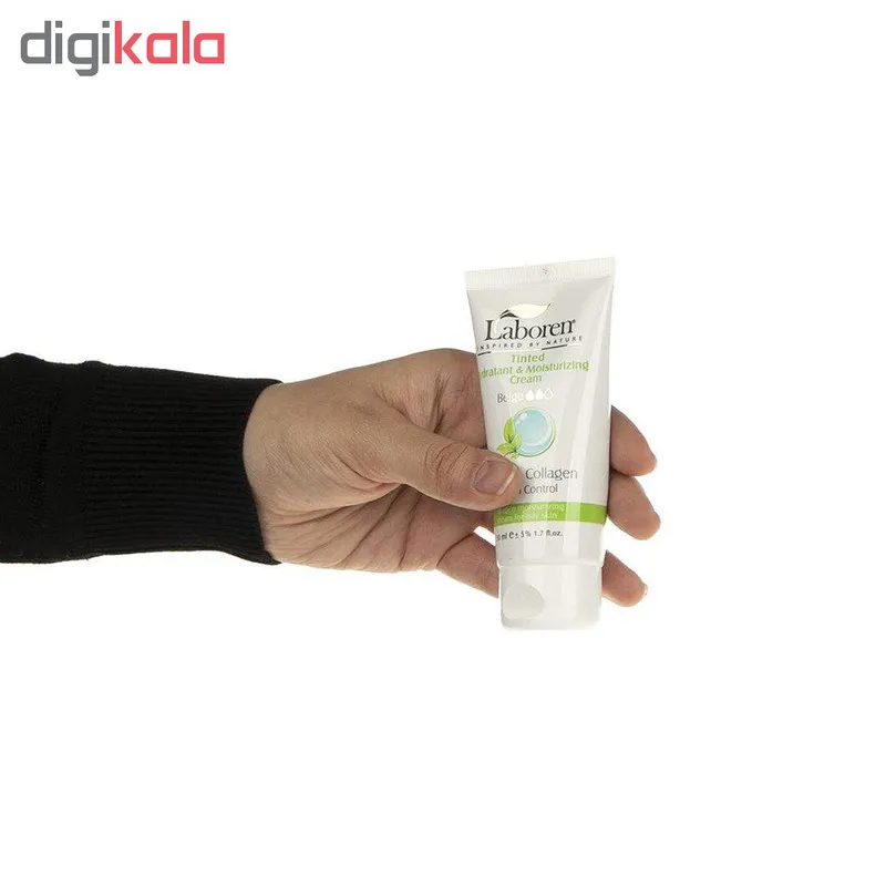 کرم مرطوب کننده رنگی لابورن مدل Oily Beige حجم 50 میلی لیتر - تصویر 3