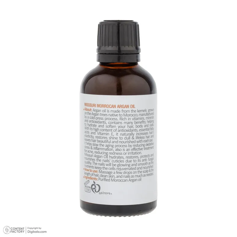 روغن آرگان لطافت‌بخش، شاداب‌کننده و درخشان‌کننده میسوری مدل repairs مناسب موهای انواع مو حجم 50 میلی‌لیتر - تصویر 3