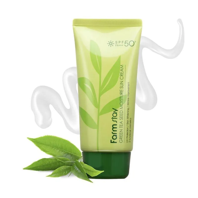 کرم ضد آفتاب بدون رنگ فارم استی SPF 50 مدل چای سبز مناسب پوستهای چرب و مختلط حجم 70 میلیلیتر - تصویر 2