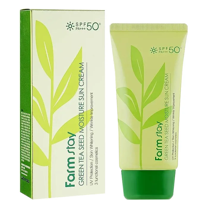 کرم ضد آفتاب بدون رنگ فارم استی SPF 50 مدل چای سبز مناسب پوستهای چرب و مختلط حجم 70 میلیلیتر - تصویر 3