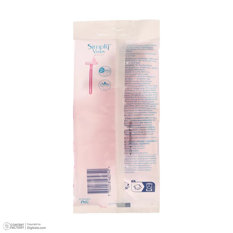 خود تراش ژیلت مدل Venus basic بسته 5 عددی - تصویر 5
