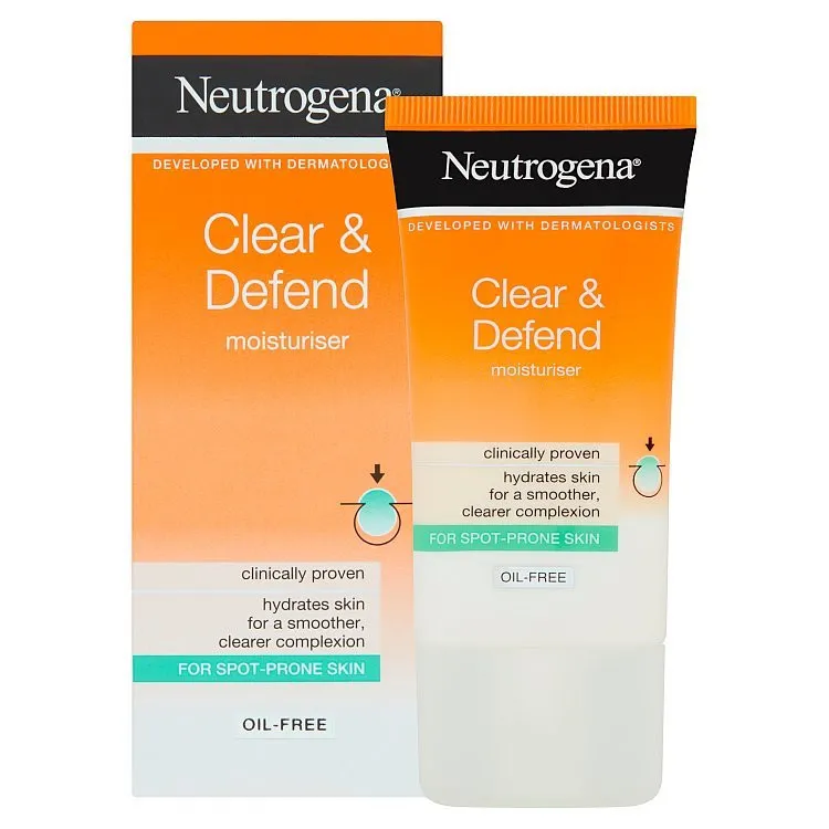 کرم آبرسان نوتروژینا مدل CLEAR and DEFENCE حجم 50 میلی لیتر
