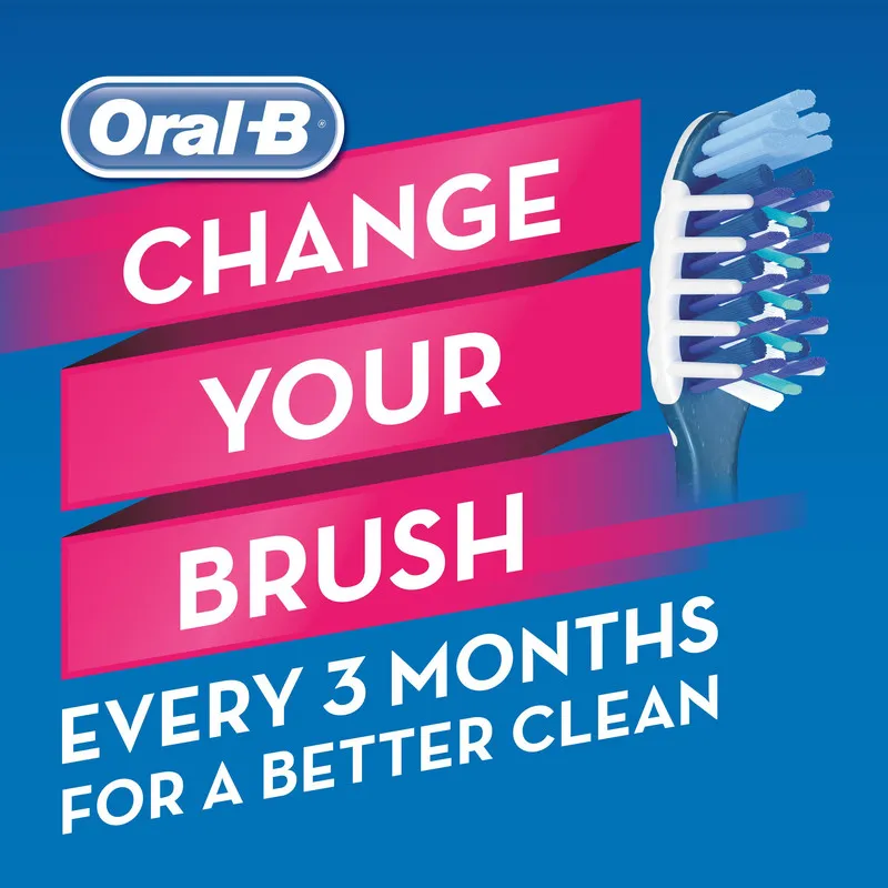 مسواک اورال-بی سری PRO-EXPET مدل ALL-IN-ONE با برس متوسط مجموعه 2 عددی - تصویر 5
