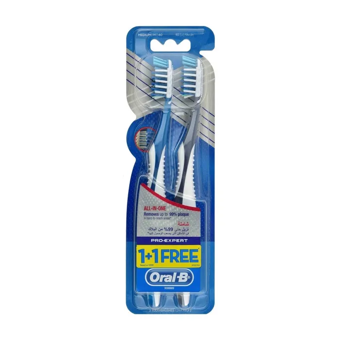 مسواک اورال-بی سری PRO-EXPET مدل ALL-IN-ONE با برس متوسط مجموعه 2 عددی - تصویر 6