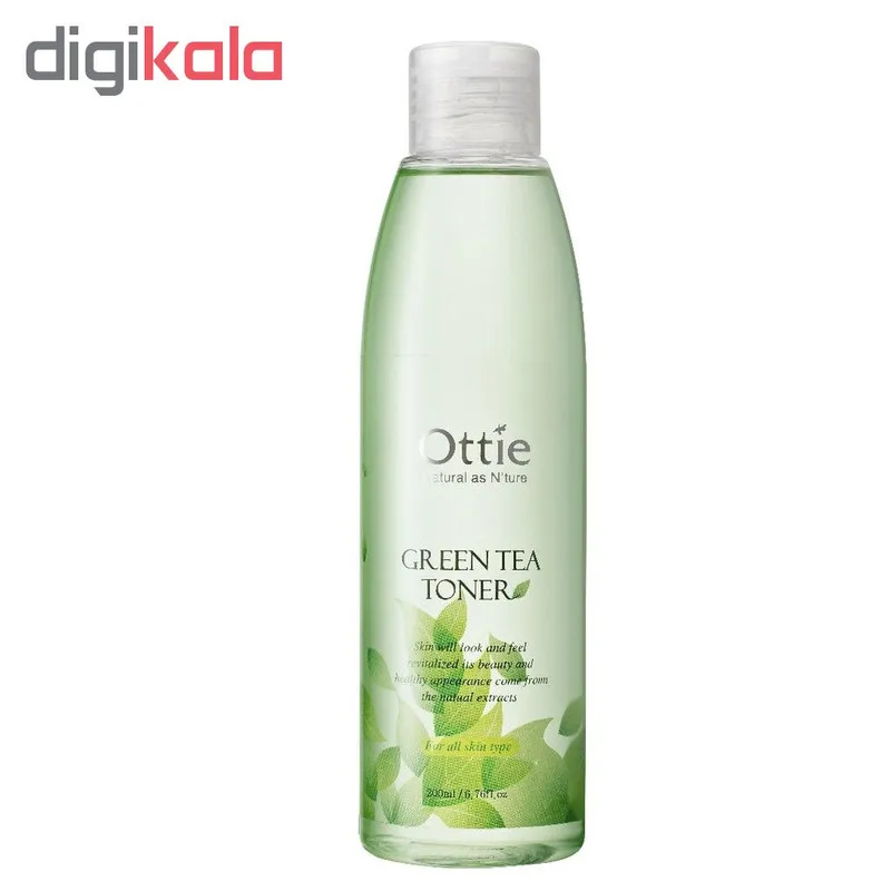 تونر پاک کننده آرایش صورت اوتی مدل Green Tea حجم 200 میلی لیتر - تصویر 2