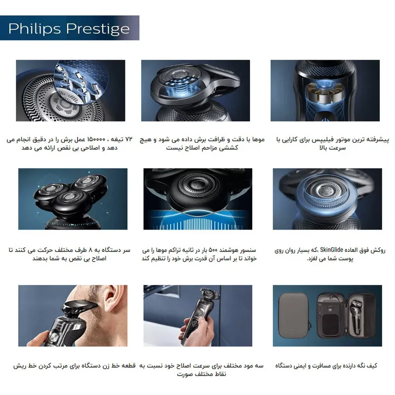 ماشین اصلاح موی صورت فیلیپس مدل SP9860 - تصویر 5