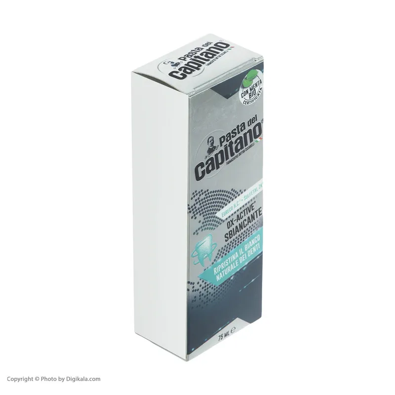 خمیردندان سفید کننده پاستا دل کاپیتانو مدل OX-active Whitening حجم 75 میلی لیتر - تصویر 4