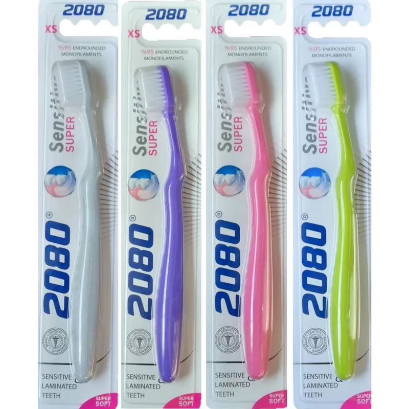 مسواک 2080 مدل sensitive با برس خیلی نرم بسته 4 عددی