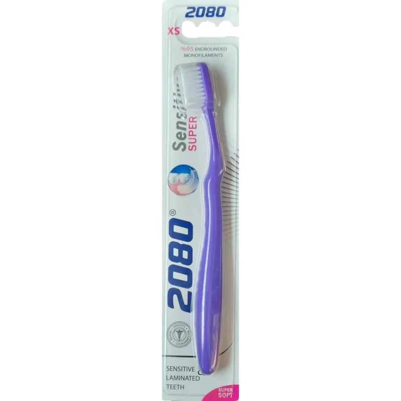 مسواک 2080 مدل sensitive با برس خیلی نرم بسته 4 عددی - تصویر 4