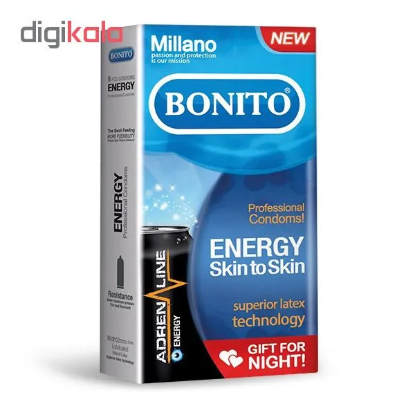 کاندوم بونیتو مدل ENERGY SKIN TO SKIN بسته 6 عددی - تصویر 2