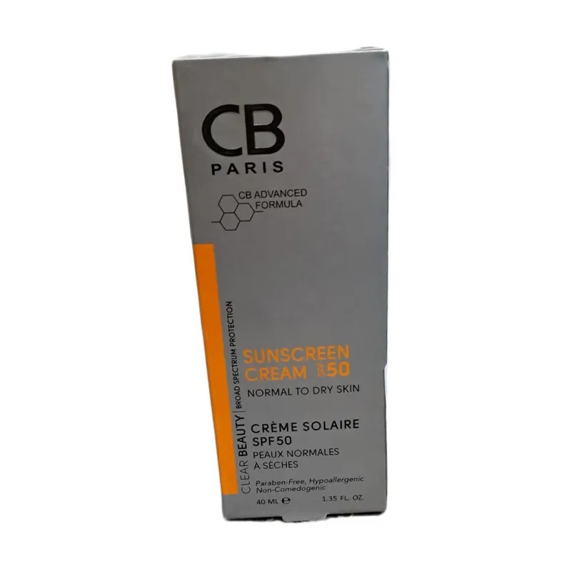 کرم ضد آفتاب بدون رنگ سی بی پاریس SPF 50 مدل 00 مناسب پوستهای مختلط حجم 40 میلیلیتر - تصویر 2