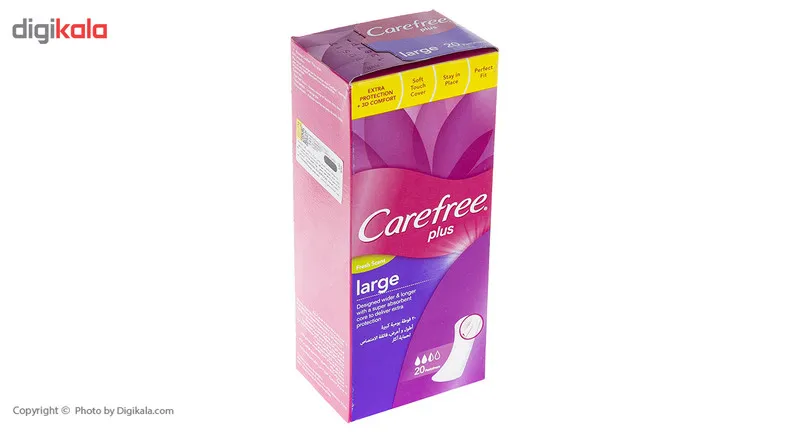 پد بهداشتی روزانه کرفری مدل Plus Large Fresh بسته 20 عددی - تصویر 3