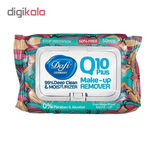 دستمال مرطوب دافی مدل Q10 PLUS STOP IRRIATION بسته 50 عددی - تصویر 2