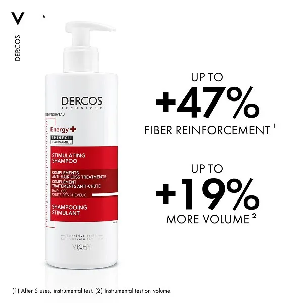 شامپو ضد ریزش مو ویشی مدل Dercos Energy Plus حجم 400 میلی لیتر - تصویر 3