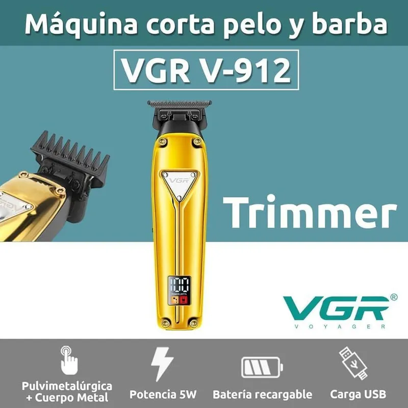 ماشین اصلاح موی سر و صورت وی جی ار مدل V-912 - تصویر 2