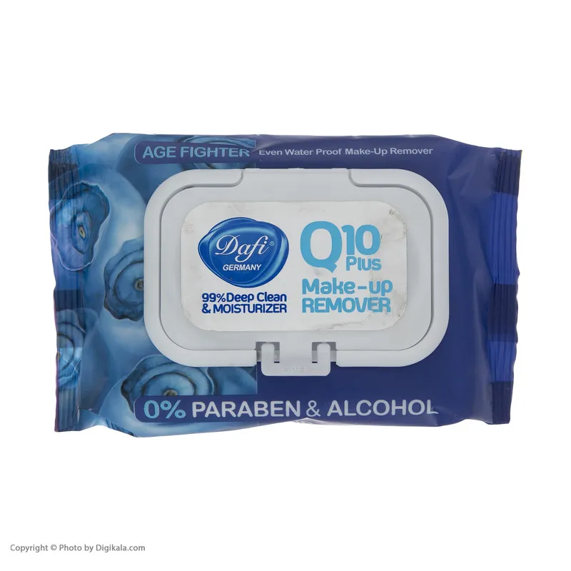 دستمال پاک کننده آرایش دافی مدل AGE FIGHTERING Q10 PLUS بسته 50 عددی - تصویر 4
