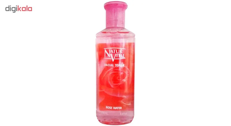 تونر پاک کننده صورت نچرال ویتال مدل Rose Water حجم 250 میلی لیتر - تصویر 2
