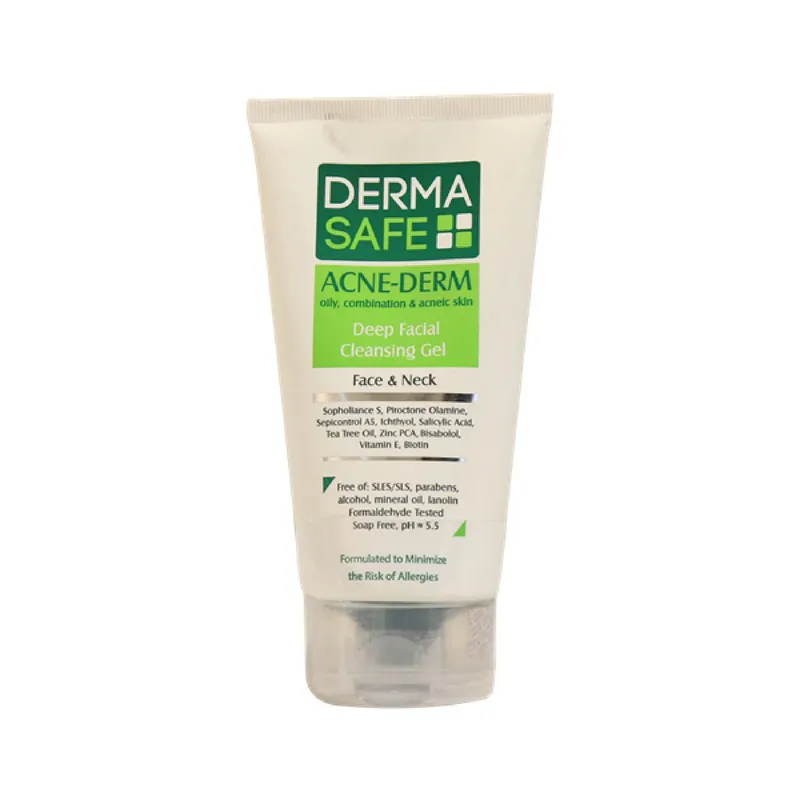 ژل شوینده صورت درماسیف سری Acne Derm مدل Deep Facial حجم ۱۵۰ میلی‌لیتر - تصویر 3