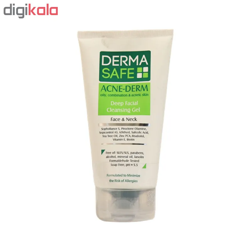 ژل شوینده صورت درماسیف سری Acne Derm مدل Deep Facial حجم ۱۵۰ میلی‌لیتر - تصویر 4