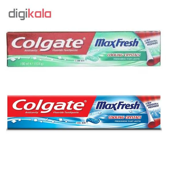 خمیر دندان کلگیت مدل Max Fresh مجموعه 2 عددی حجم 125 میلی لیتر - تصویر 2