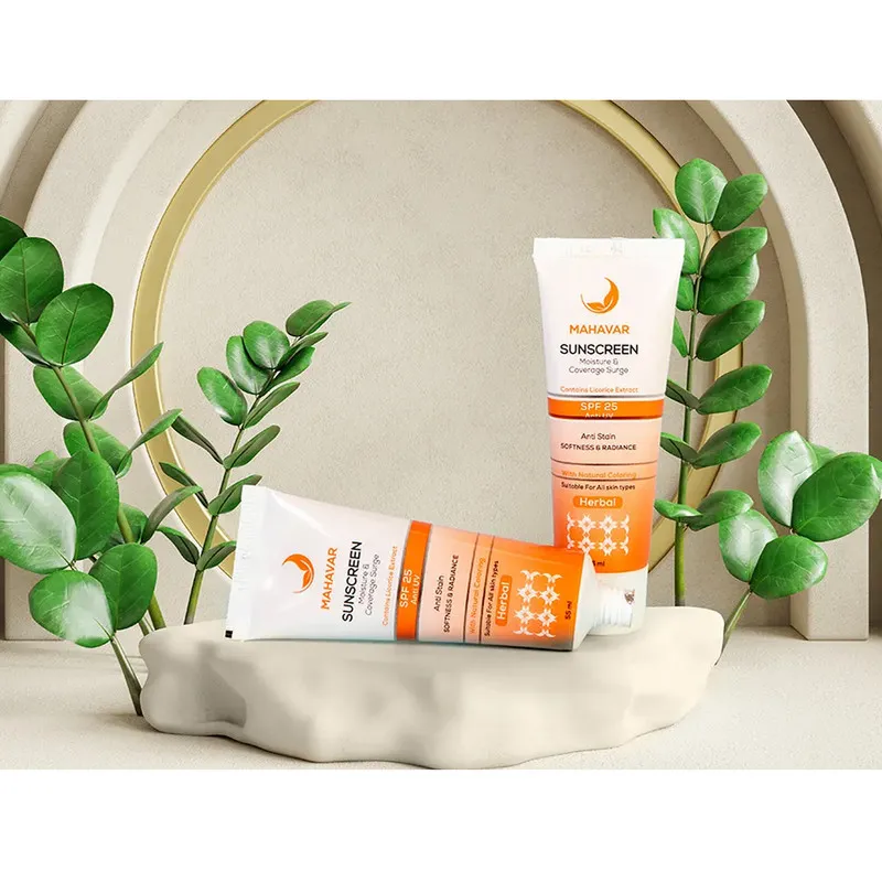 کرم ضد آفتاب رنگی ماه آور SPF 30 مدل گیاهی مناسب برای انواع پوست حجم 55 میلیلیتر - تصویر 3