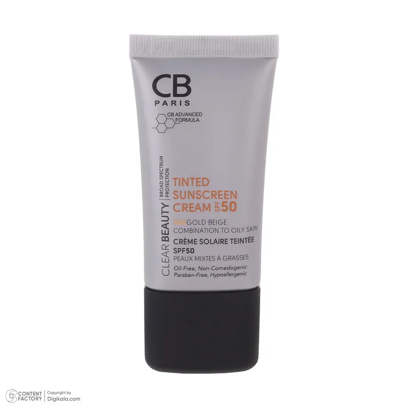 کرم ضد آفتاب رنگی سی بی پاریس SPF 50 مدل 01 مناسب پوستهای چرب حجم 40 میلیلیتر - تصویر 3