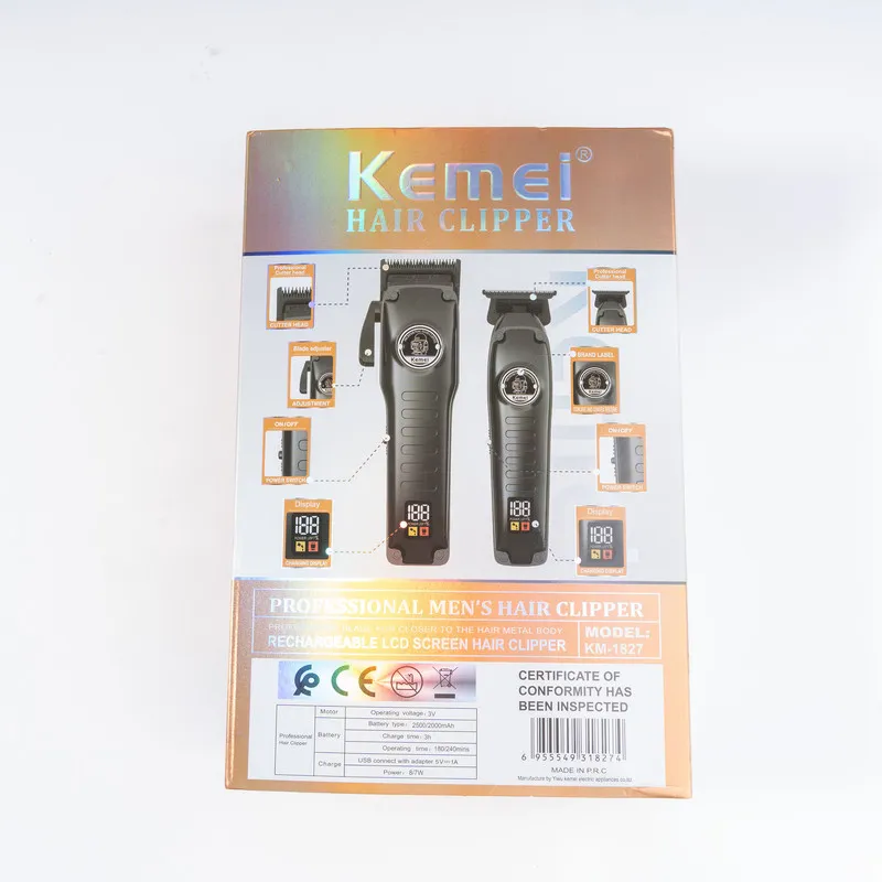 ماشین اصلاح موی سر و صورت کیمی مدل KM-1827 بسته 2 عددی - تصویر 2