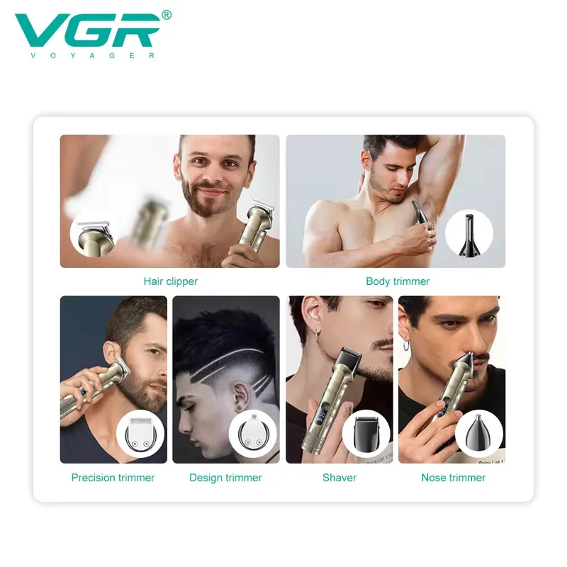 ماشین اصلاح موی سر و صورت وی جی ار مدل v-109 - تصویر 4